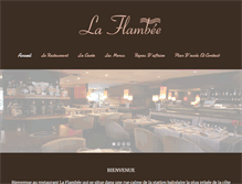 Tablet Screenshot of laflambee-deauville.com